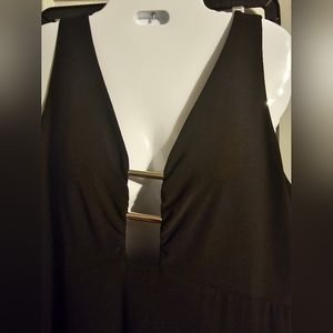 Ashley Stewart black maxi dress with embellishment NWT size 14/16W